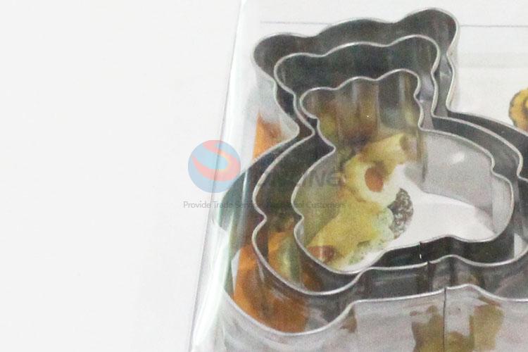 Wholesale best sales bear shape 3pcs biscuit moulds