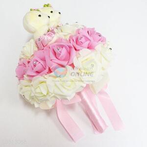 Vivid Fake Leaf Wedding Flower Bridal Bouquets Decoration