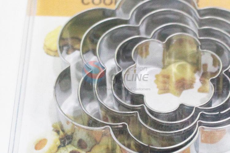 Hot-selling cute style flower shape 5pcs biscuit moulds