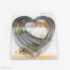 Best low price loving heart shape 5pcs biscuit moulds