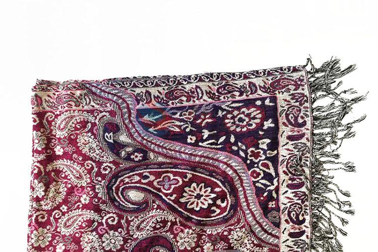 Newly Flower Pattern Soft 100% Cotton Jacquard Scarf