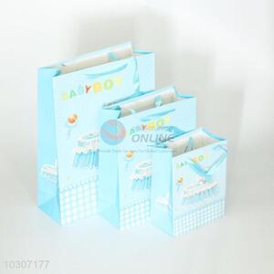 Different Sizes Sky Blue Paper Gift Bag for Promotion