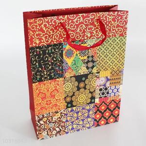 Cheap Flowers Printed Shopping Gift Paper Bags