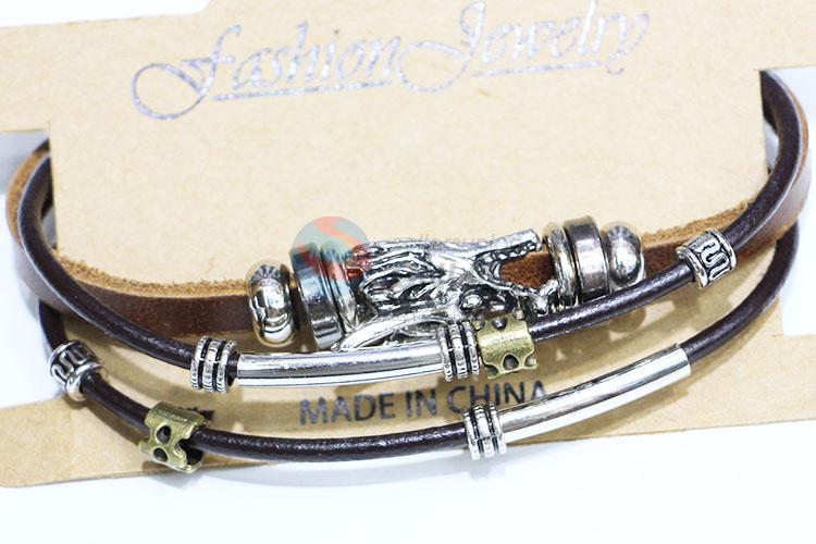 Latest Design Handmade Cowhide Bracelet Jewelry Bangle