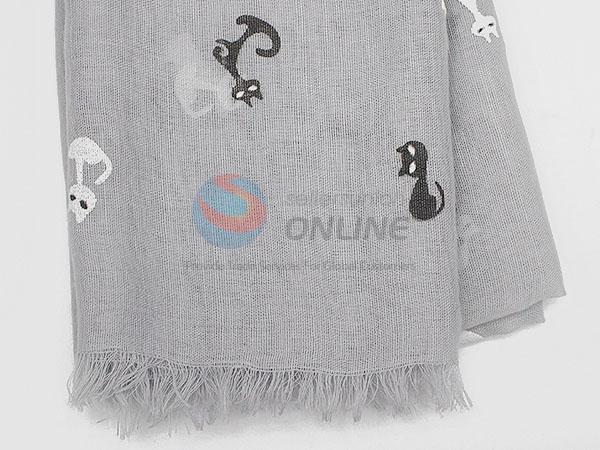 Factory Direct Long Soft Ladies Slub Cotton Scarf