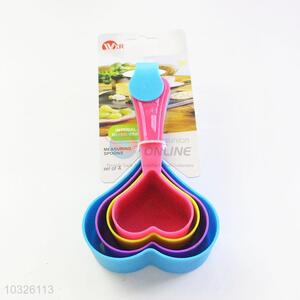 Best cute loving heart shape colorful measuring spoon set