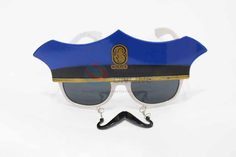 Blue Police Fashion Party Glasses