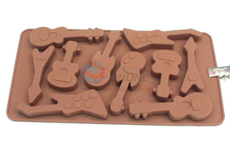 Wholesale Guitar Shape Chocolate Mould Silicone Biscuit Mould