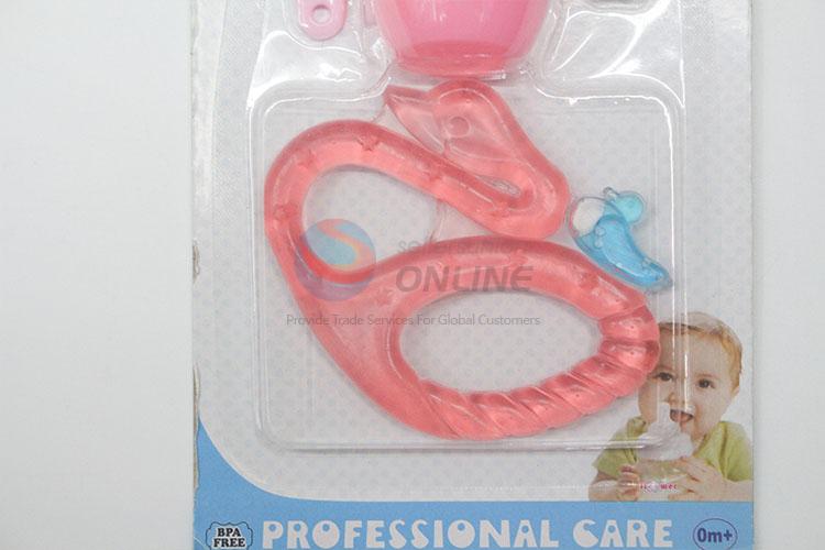 Wholesale silicone baby teether with nail scissors set