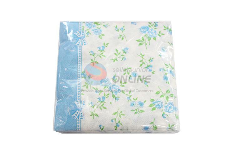 Popular Small Flower Printed Square Paper Towel for Sale