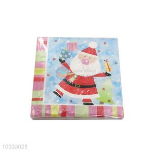 Adorable Santa Claus Printed Square Paper Towel for Sale