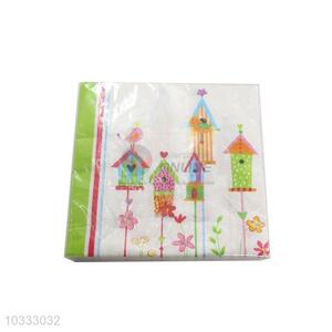 Interesting Birds and Nest Printed Square Paper Towel for Sale