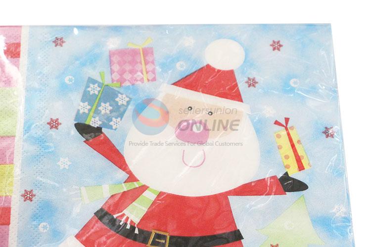 Adorable Santa Claus Printed Square Paper Towel for Sale