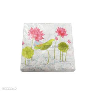 Nice Water Lily Printed Square Paper Towel for Sale