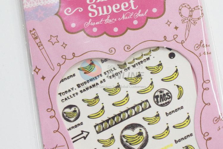 High sales banana nail sticker