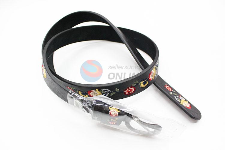 105cm PU Embroidered Belt