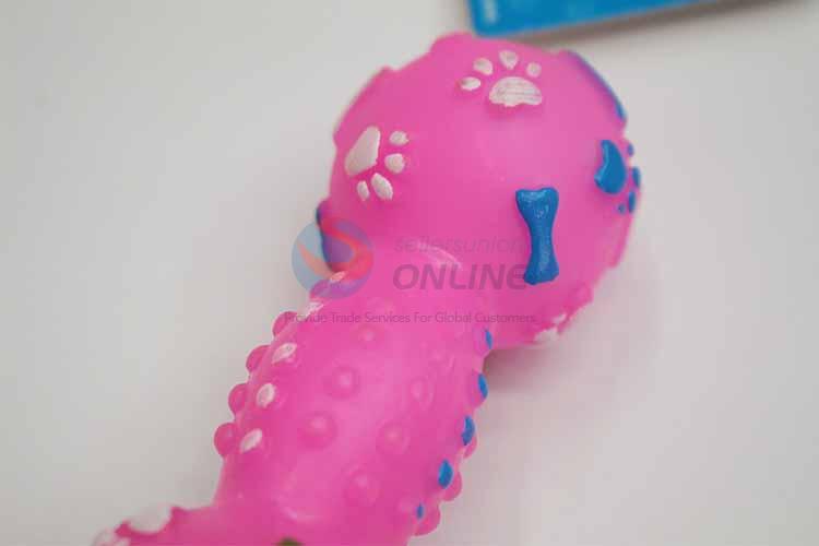 Pink Bone Shaped Vinyle Pet Toys/Dog Toy/Chew Toy