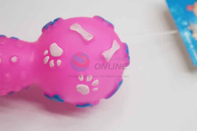 Pink Bone Shaped Vinyle Pet Toys/Dog Toy/Chew Toy