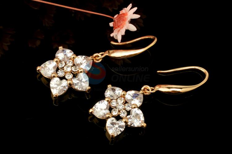 Factory wholesale popular flower zircon earrings