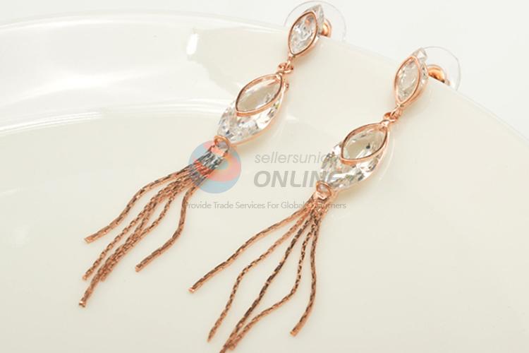 Fancy delicate top quality long earrings