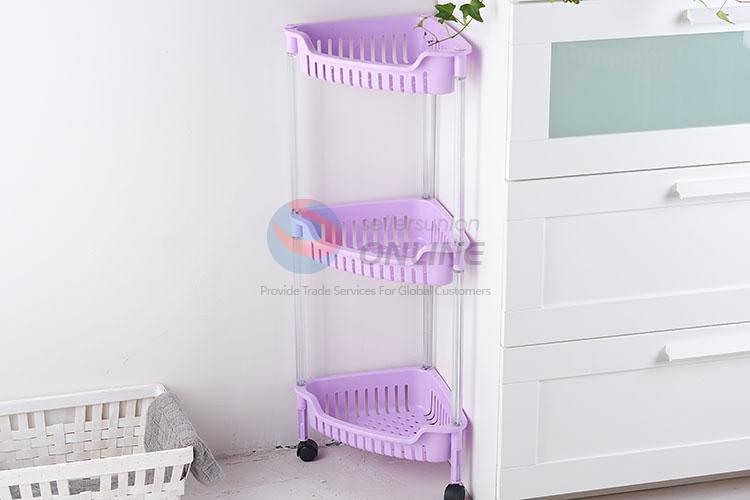 Popular Triangle Three Layers Storage Rack With Wheels