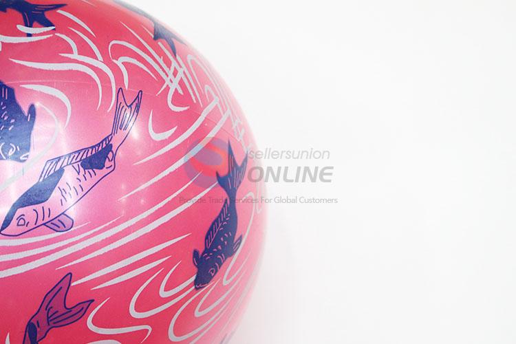 Fish Pattern Pink PVC Inflatable Ball Toy For Kids