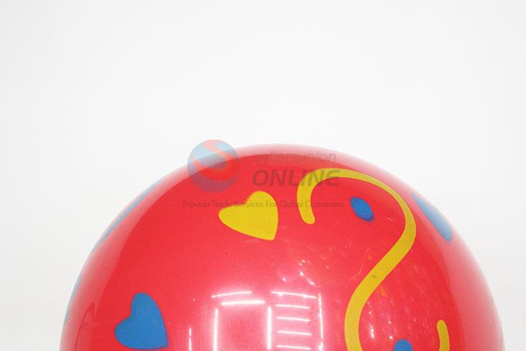 Heart Pattern Red PVC Inflatable Ball Toy