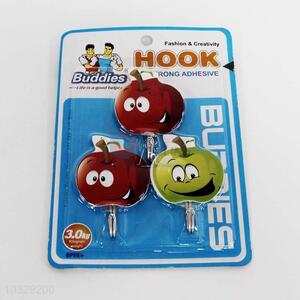 Lovely apple design plastic sticky hook