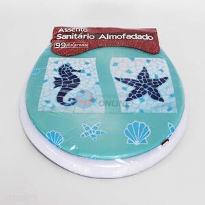 Cute seahorse&starfish printed toilet seat