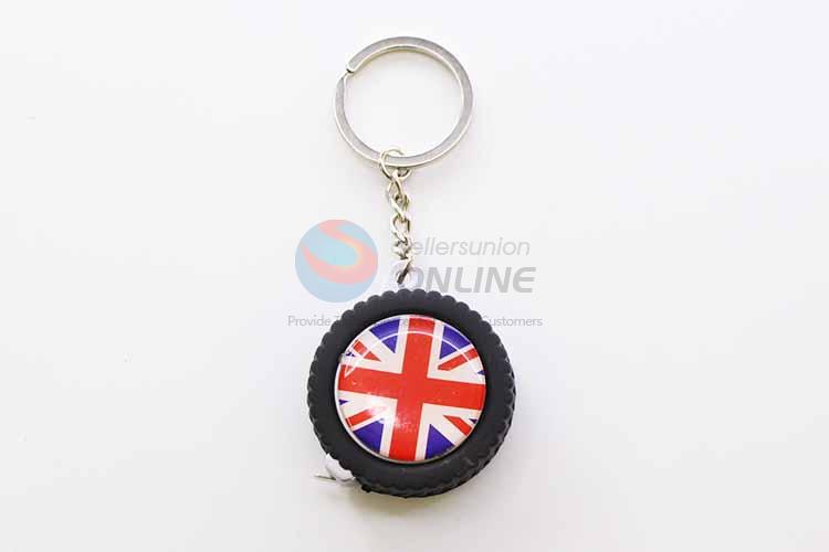 England Flag Pattern Tyre Shaped Key Chain/Key Ring