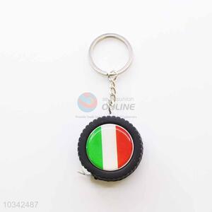 Italy Flag Pattern Tyre Shaped Key Chain/Key Ring