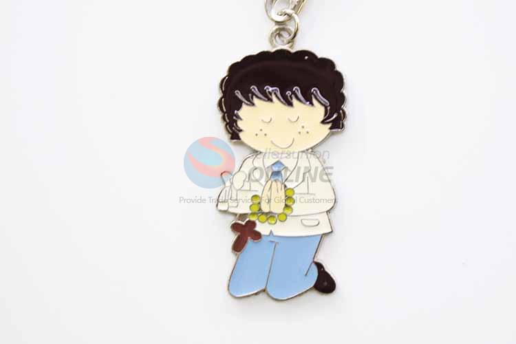 Contemplative Boy Key Chain/Key Ring