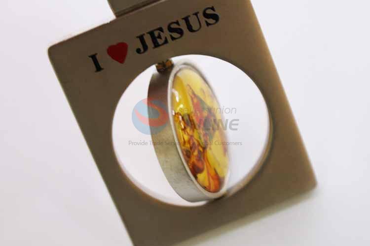 I Love Jesus Pattern Square Key Chain/Key Ring