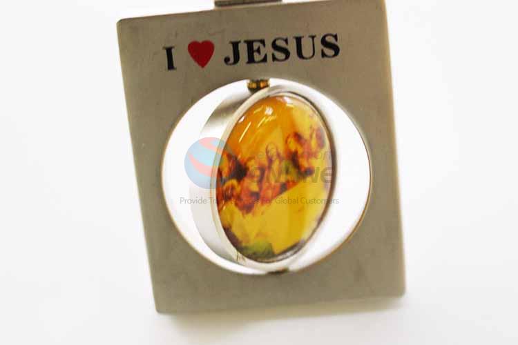 I Love Jesus Pattern Square Key Chain/Key Ring