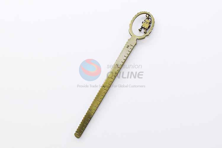 Zinc Alloy Ruler Bookmark with Robort Charm