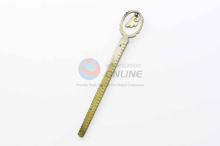 Zinc Alloy Ruler Bookmark with Wing Charm