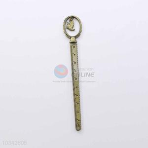 Zinc Alloy Ruler Bookmark with Bird Charm