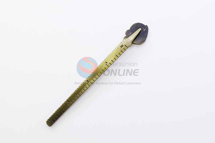 Zinc Alloy Ruler Bookmark with Snail Charm