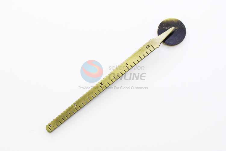 Zinc Alloy Ruler Bookmark with Electric Fan Charm