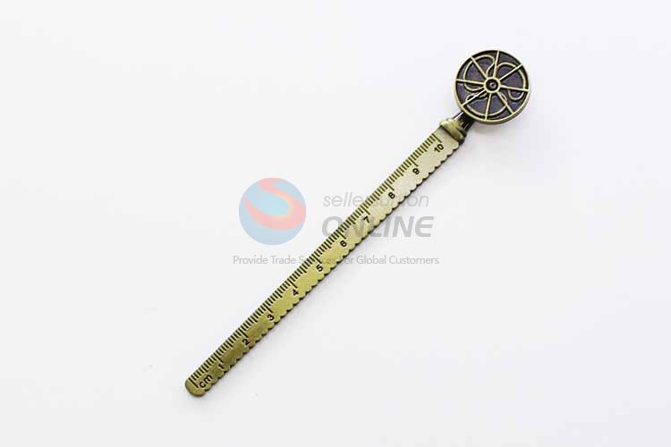 Zinc Alloy Ruler Bookmark with Electric Fan Charm