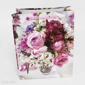 Wholesale hot sales new style flower vase pattern gift bag