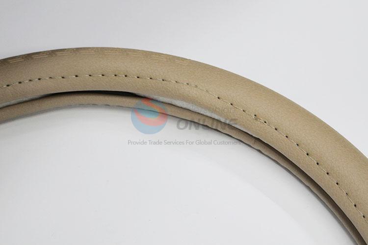 New style brown pu steering wheel cover