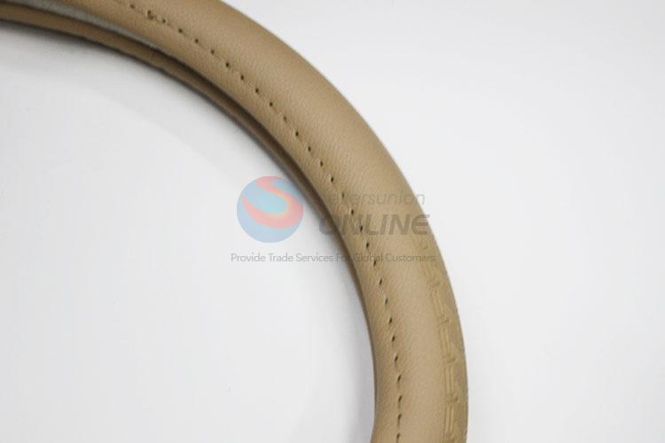 New style brown pu steering wheel cover