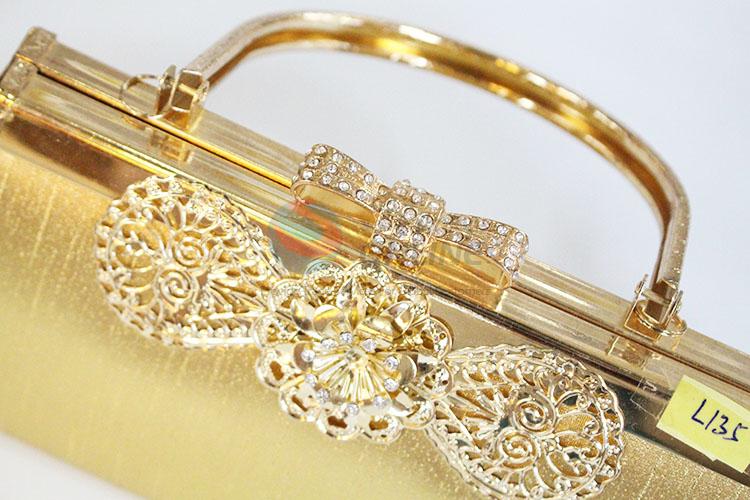 Vintage Clutch Golden Evening Cocktail Party Handbag