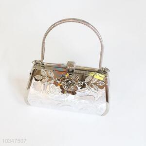 Hot sale flower printed evening ladies handbag