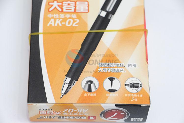 Factory supply black gel pen_12 pcs