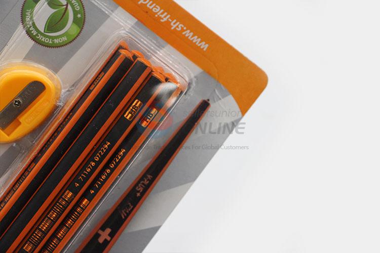 Wholesale Price 12pcs HB Wood Pencil With Eraser Pencil Sharpener