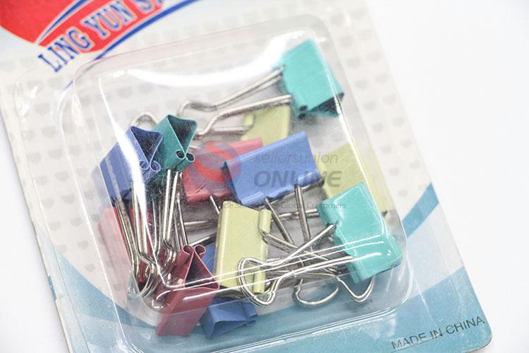 Cheap Professional Office Learning Supplies Colorful 10pcs Binder Clips Paper Clip