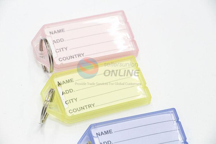 Durable 30pcs Mix Color Plastic Keychain Key Tags