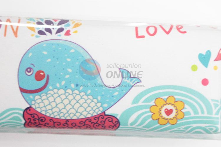 Dolphin Printed Pu Leather Pen Bag With Good Quality